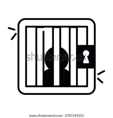 A unique design icon of jail