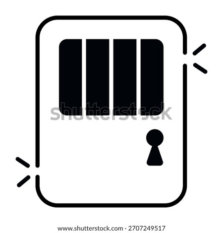 A unique design icon of jail