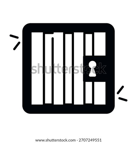 A unique design icon of jail