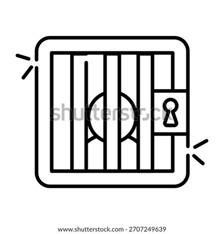 A unique design icon of jail