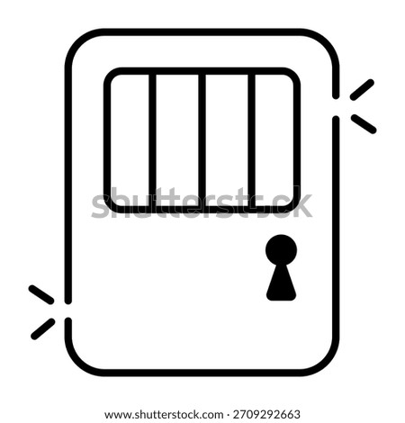 A unique design icon of jail