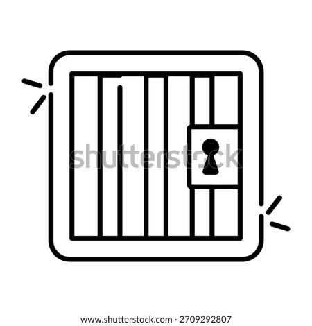 A unique design icon of jail
