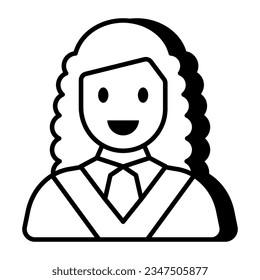 Unique design icon of judge 