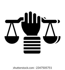 Unique design icon of justice 