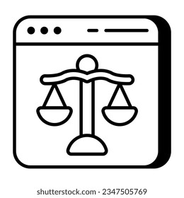 Unique design icon of justice 