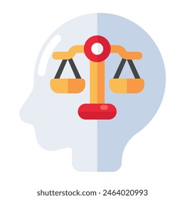 A unique design icon of justice