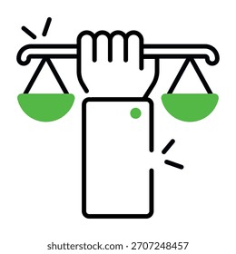 Unique design icon of justice 
