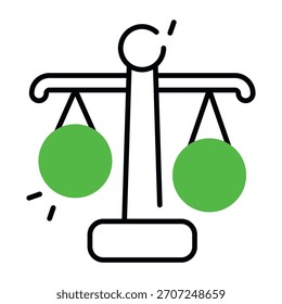 Unique design icon of justice 