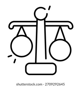 Unique design icon of justice 