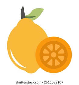 A unique design icon of lemon