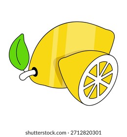 Un icono de diseño único de limón 
