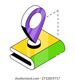 A unique design icon of library location 
