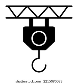 Icono de diseño único del gancho de elevación 