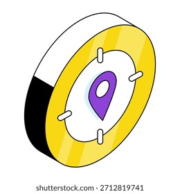 Unique design icon of location target 

