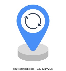 Einzigartiges Design-Symbol für Standortaktualisierung 
