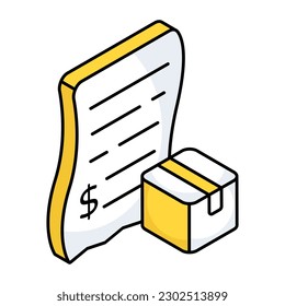 Ein einzigartiges Design-Icon logistischer Rechnung