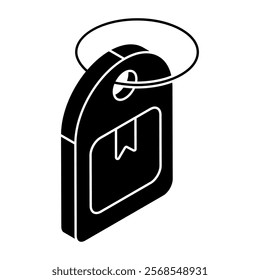 Unique design icon of logistic tag