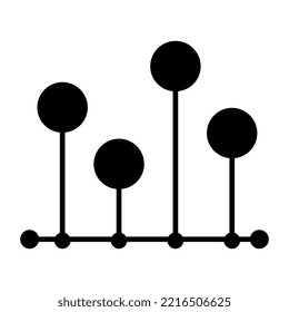 Unique design icon of lollipop chart 