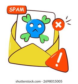 Unique design icon of mail hacking