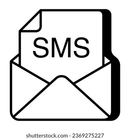 A unique design icon of mail sms