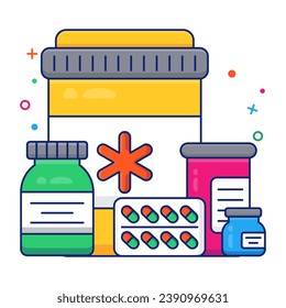 Un ícono de diseño único de medicamentos 

