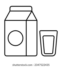 A unique design icon of milk pack 