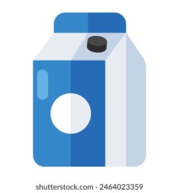 Un icono de diseño único de paquete de leche