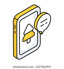 Unique design icon of mobile christmas 