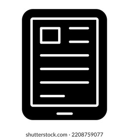 Einzigartiges Design-Symbol für mobile cv