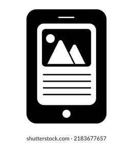 A unique design icon of mobile gallery