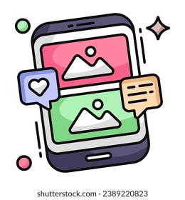 Icono de diseño único del entorno móvil