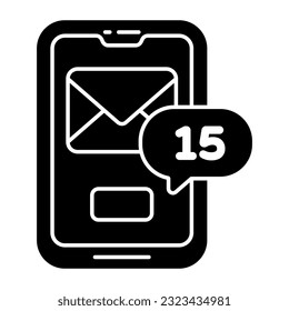 A unique design icon of mobile mail 
