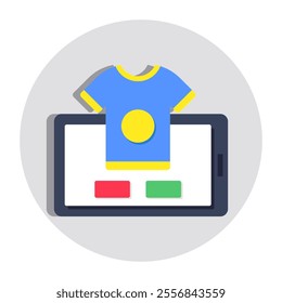 Unique design icon of mobile shirt