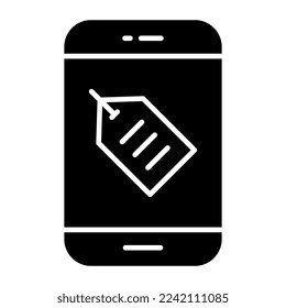 A unique design icon of mobile tag
