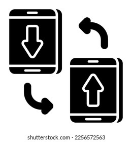 Un icono de diseño único para la transferencia móvil 