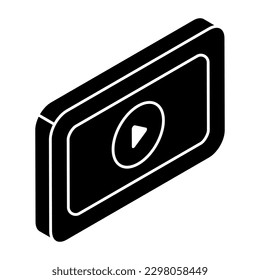 Unique design icon of mobile video 