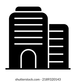 Icono de diseño único del edificio de oficinas