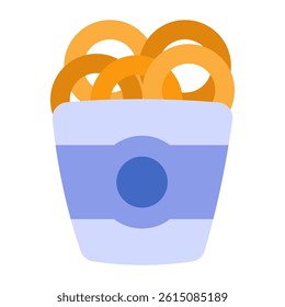 A unique design icon of onion rings