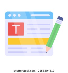 Un icono de diseño único para la escritura de artículos en línea