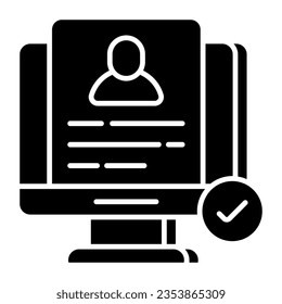 A unique design icon of online cv