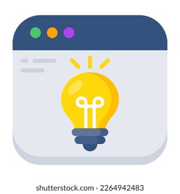 Un icono de diseño único de la idea en línea 
