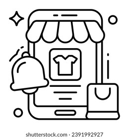 Unique design icon of online shopping