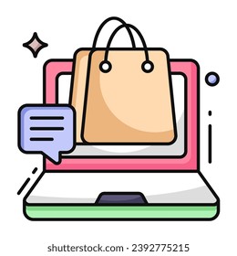 Unique design icon of online shopping