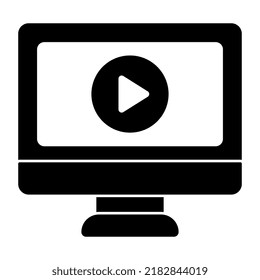 Un icono de diseño único del vídeo en línea