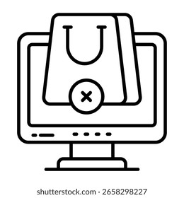 Un icono de diseño único de cancelación de pedido