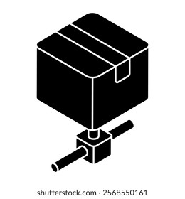 A unique design icon of package