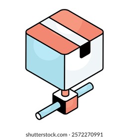 A unique design icon of package