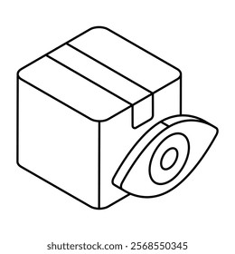 A unique design icon of parcel monitoring