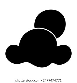 Un icono de diseño único de un día parcialmente nublado 


