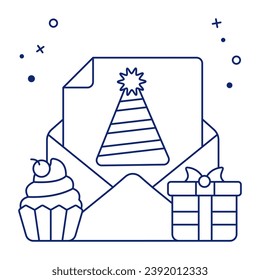 Icono de diseño único de la invitación de grupo 

